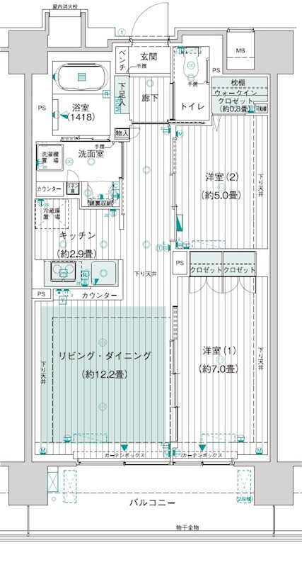 デュオセーヌつくばみらい  間取図・土地図