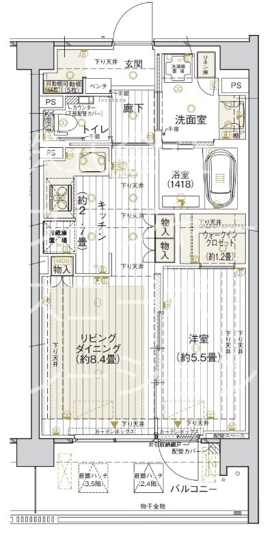 デュオセーヌ国立  間取図・土地図