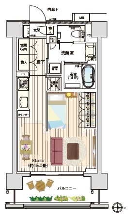 デュオセーヌ大宮   間取図・土地図