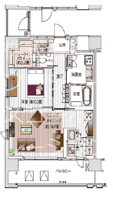 デュオセーヌ千葉ちはら台駅前  間取図・土地図