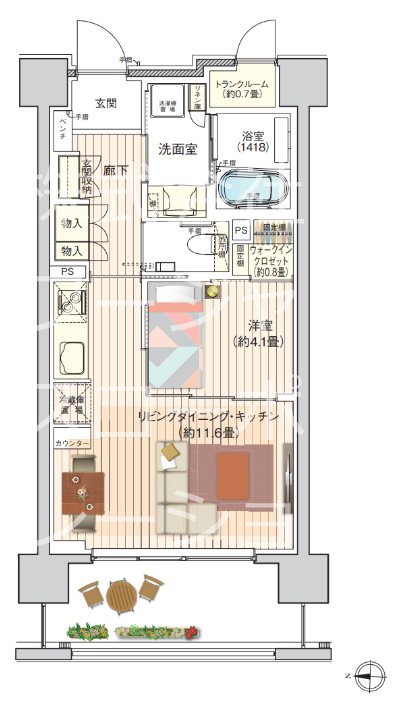 デュオセーヌ大宮  間取図・土地図