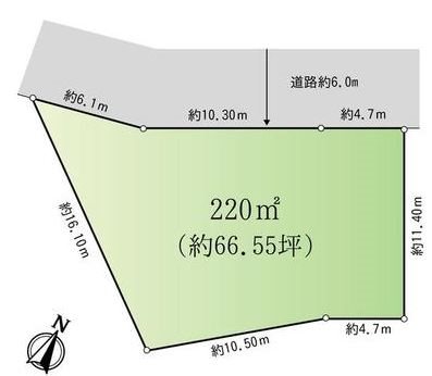 多治見市滝呂町１２丁目　土地 間取図・土地図