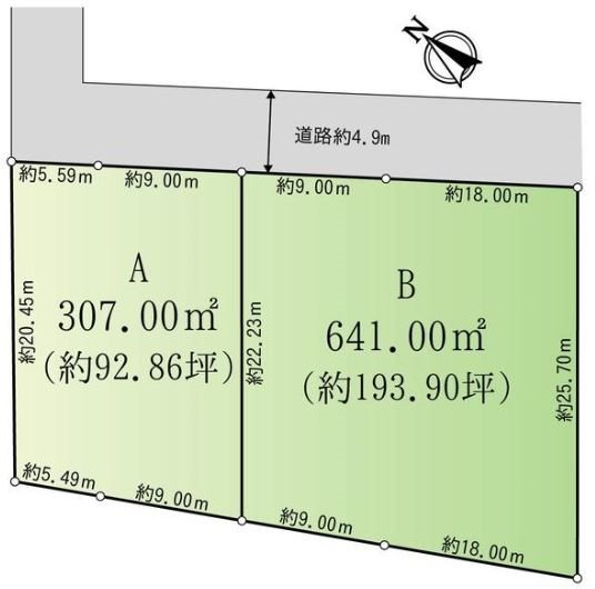 多治見市大畑町１丁目　土地 間取図・土地図