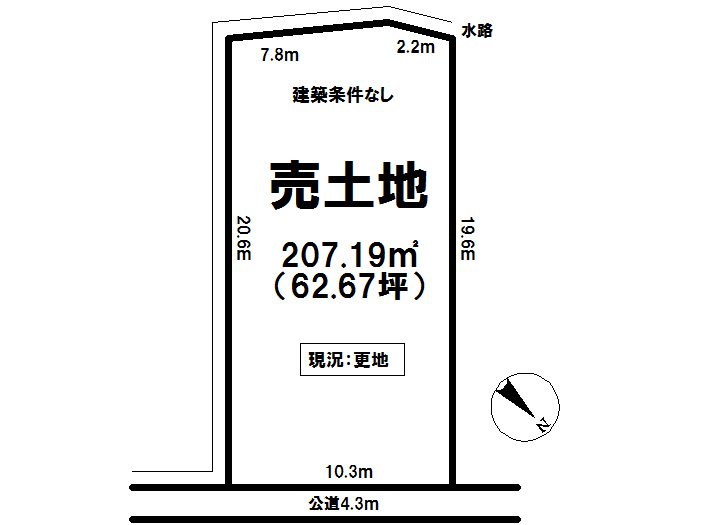 岐阜県多治見市生田町5丁目　売土地 間取図・土地図