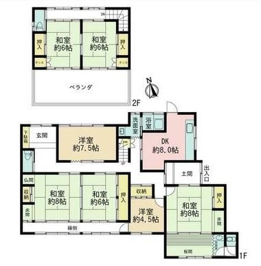 土岐市下石町字阿庄　戸建 間取図・土地図