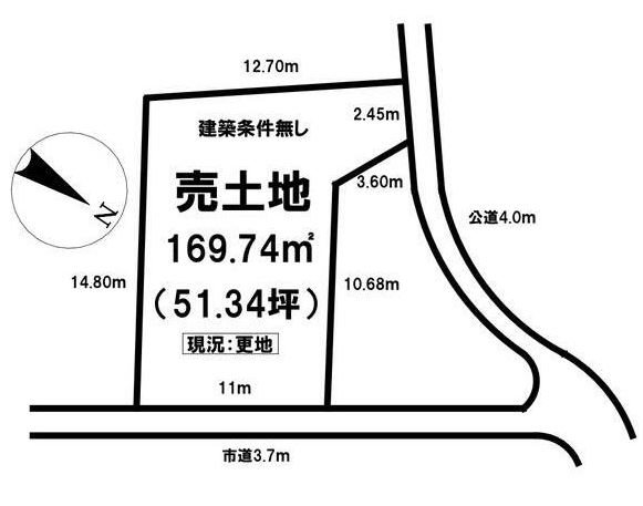 瑞浪市小田町　土地 間取図・土地図