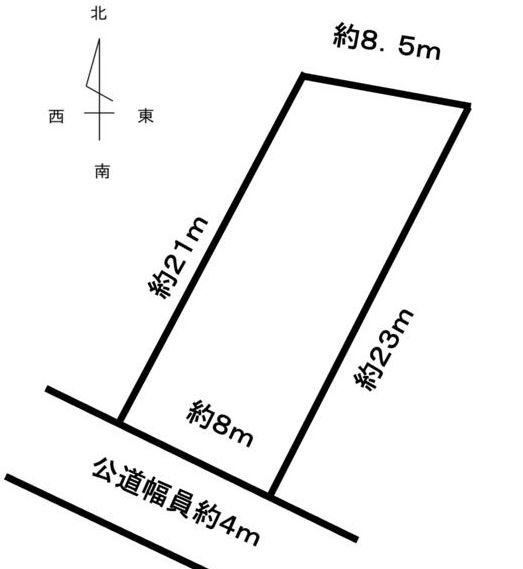 岐阜県多治見市松坂町　土地 間取図・土地図