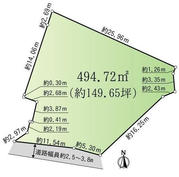 岐阜県土岐市駄知町　土地 間取図・土地図