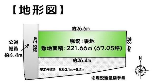 岐阜県多治見市喜多町6丁目　土地 間取図・土地図