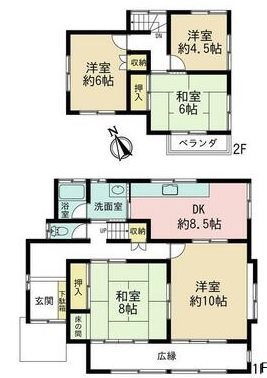 多治見市市之倉町7丁目　戸建 間取図・土地図