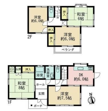 瑞浪市小田町字平瀬　戸建 間取図・土地図