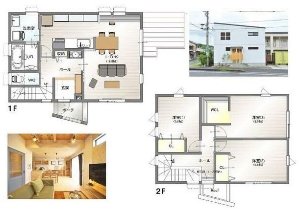 多治見市小名田町2丁目　戸建 間取図・土地図