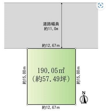 多治見市北丘町8丁目　土地 間取図・土地図