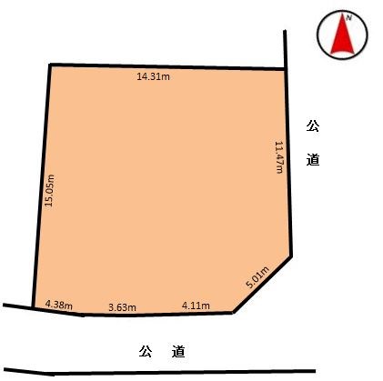 多治見市市之倉町13丁目　土地 間取図・土地図