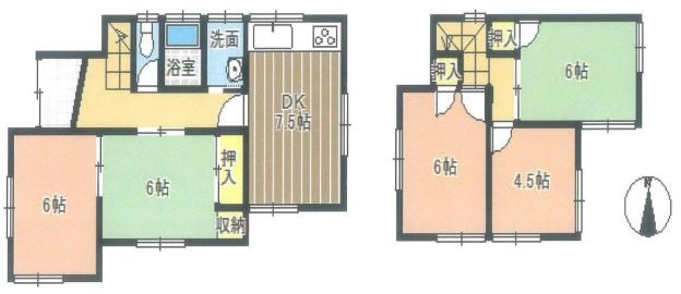 瑞浪市土岐町　戸建 間取図・土地図