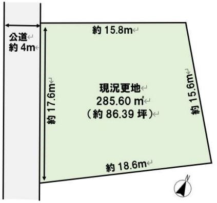瑞浪市上平町2丁目　土地 間取図・土地図