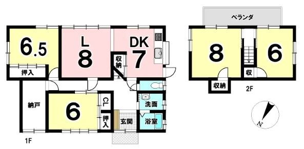 多治見市旭ヶ丘10丁目　戸建 間取図・土地図