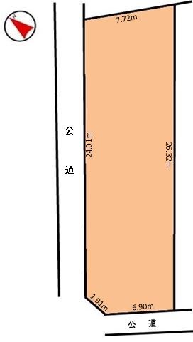 多治見市笠原町　土地 間取図・土地図