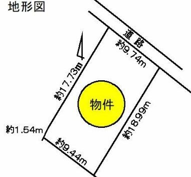 多治見市美坂町3丁目　土地 間取図・土地図