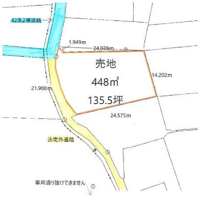 瑞浪市山田町　土地 間取図・土地図