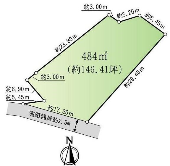 多治見市北丘町4丁目　土地 間取図・土地図