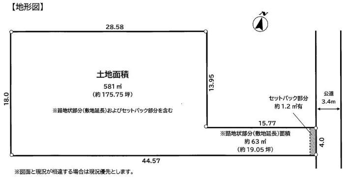 多治見市笠原町　土地 間取図・土地図