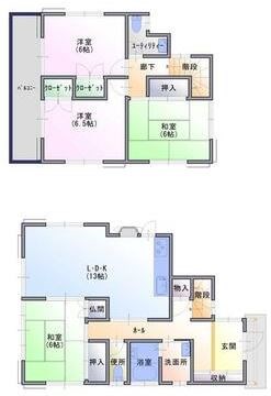多治見市大畑町西仲根　戸建 間取図・土地図