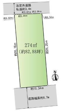 多治見市旭ヶ丘9丁目　土地 間取図・土地図