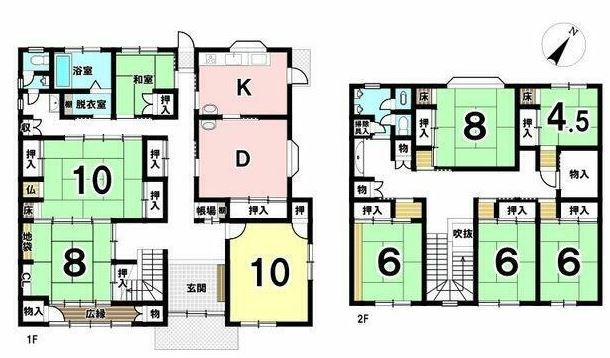 多治見市太平町3丁目　戸建 間取図・土地図