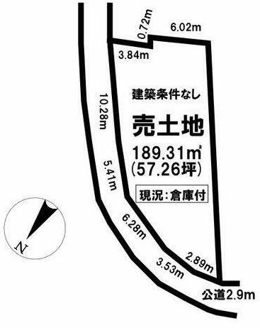 多治見市上町3丁目　土地 間取図・土地図