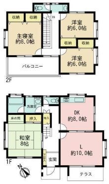 多治見市脇之島町6丁目　戸建 間取図・土地図