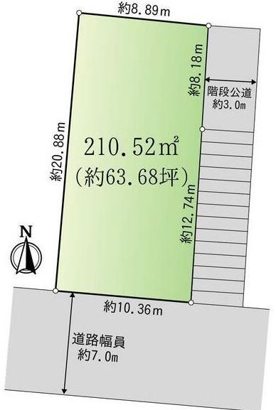 多治見市赤坂町5丁目　土地 間取図・土地図