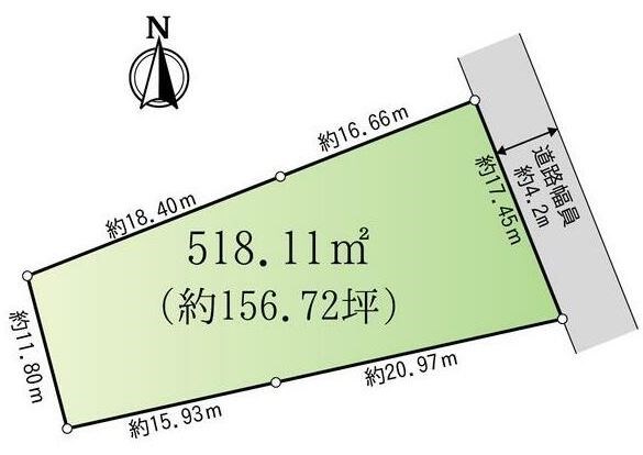 多治見市京町5丁目　土地 間取図・土地図