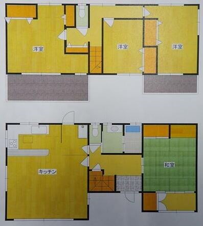 瑞浪市須野志町2丁目　戸建 間取図・土地図