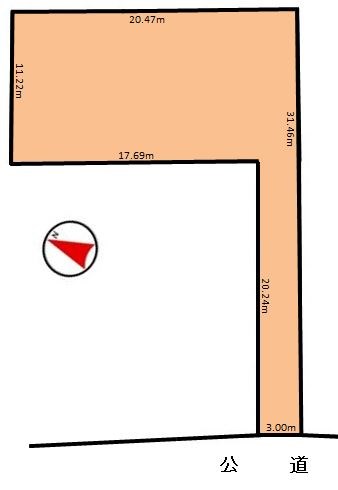 瑞浪市稲津町小里　土地 間取図・土地図