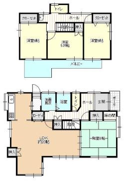 多治見市根本町1丁目　戸建 間取図・土地図