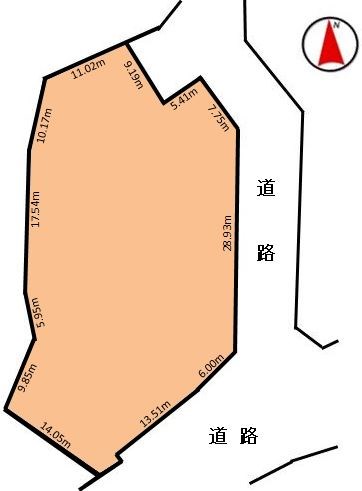 多治見市明和町6丁目　土地 間取図・土地図