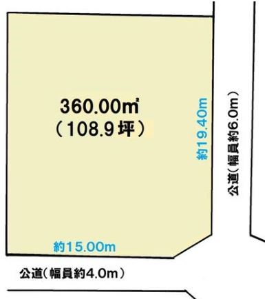 多治見市滝呂町12丁目　土地 間取図・土地図