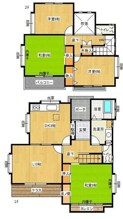 多治見市脇之島町6丁目　戸建 間取図・土地図