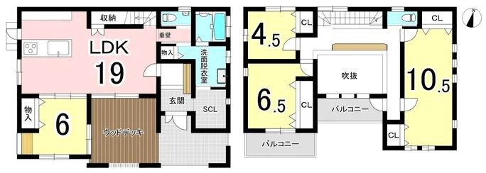 土岐市妻木町　戸建 間取図・土地図