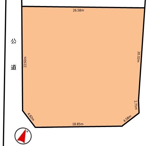 土岐市土岐津町高山　土地 間取図・土地図