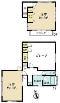 多治見市大針町　戸建 間取図・土地図