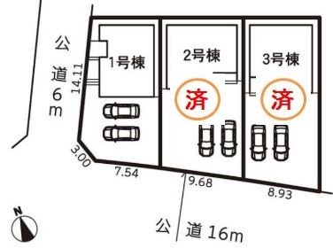瑞浪市益見町2丁目　新築 間取図・土地図
