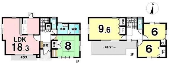多治見市東山3丁目　戸建 間取図・土地図