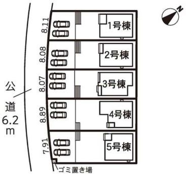 瑞浪市薬師町5丁目　新築 間取図・土地図