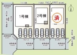 土岐市妻木町　新築　 間取図・土地図