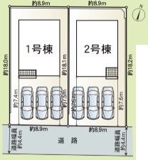 多治見市笠原町　新築 間取図・土地図