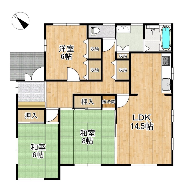 多治見市美坂町6丁目　戸建 間取図・土地図