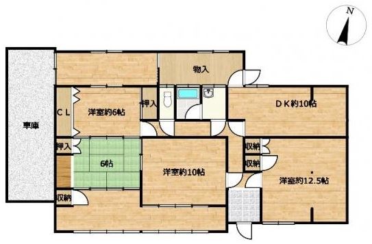 多治見市昭栄町　戸建 間取図・土地図