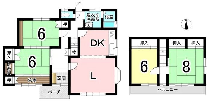 瑞浪市明賀台2丁目　戸建 間取図・土地図
